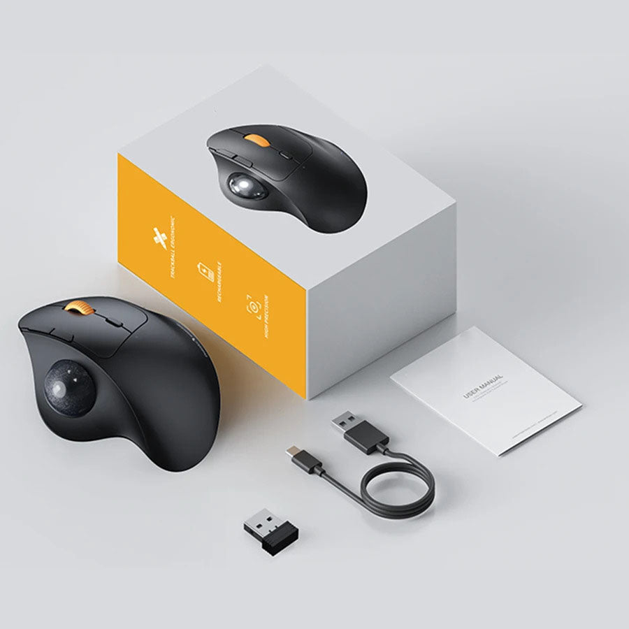 Souris ergonomique trackball noir