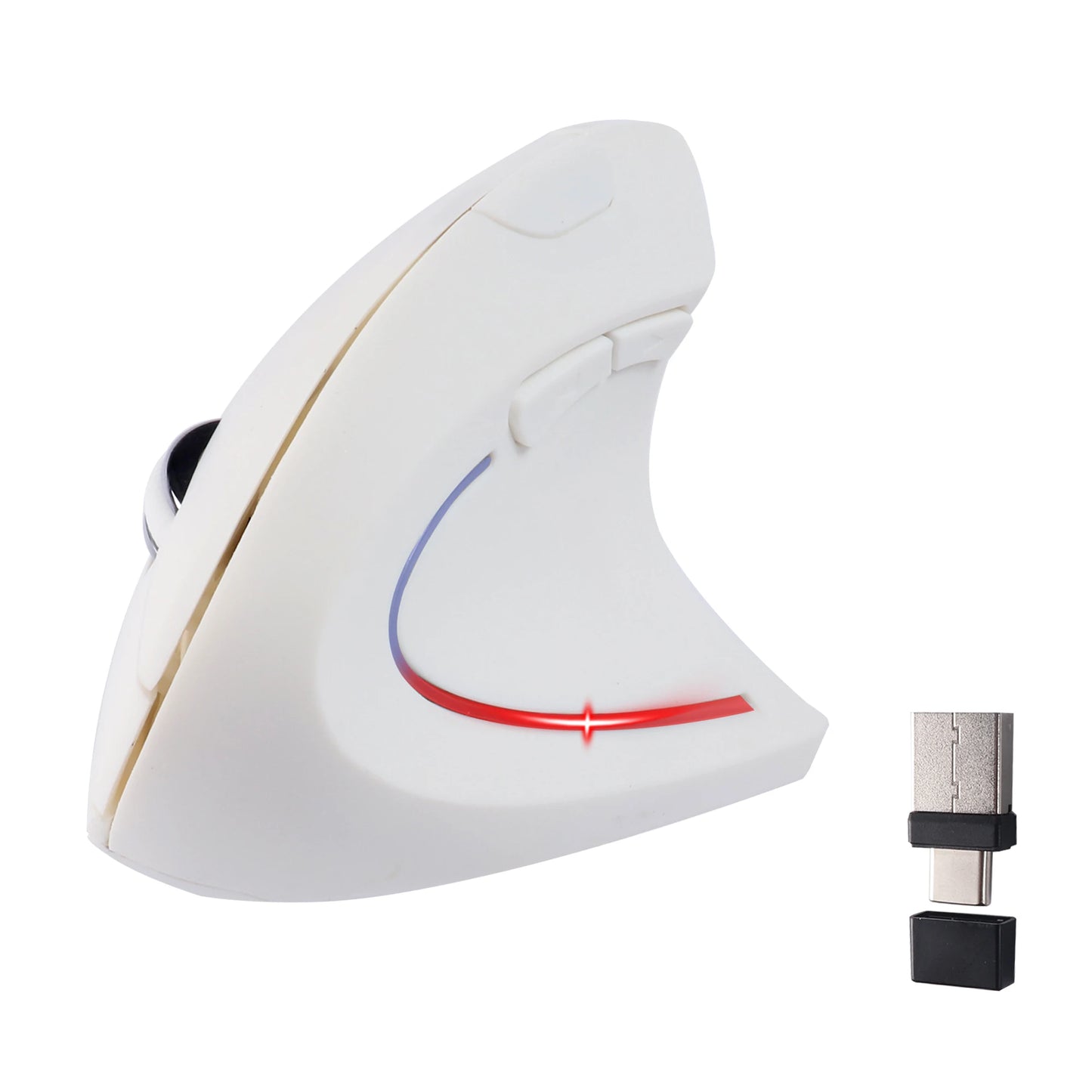 Souris ergonomique usb c rouge