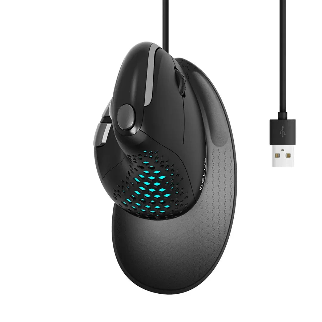 Souris ergonomique verticale filaire blanc