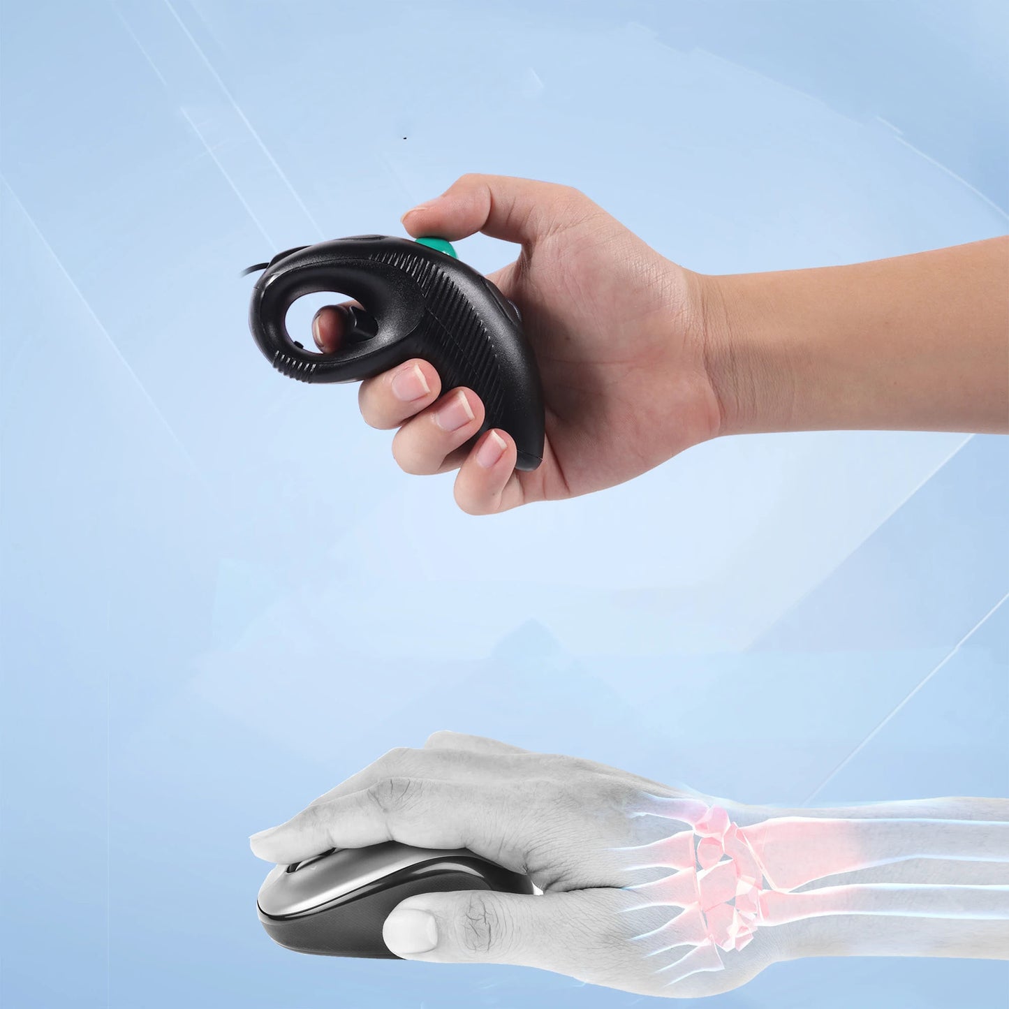 Souris ergonomique verticale sans fil pour gaucher main