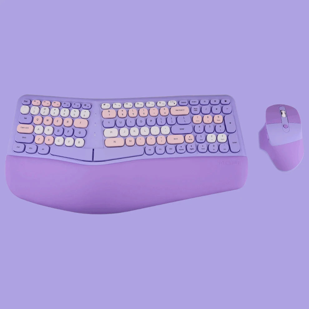 Souris_et_clavier_ergonomique_violet