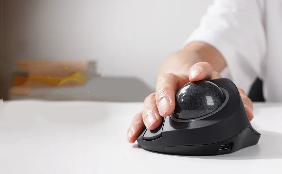 Souris trackball ergonomique noir