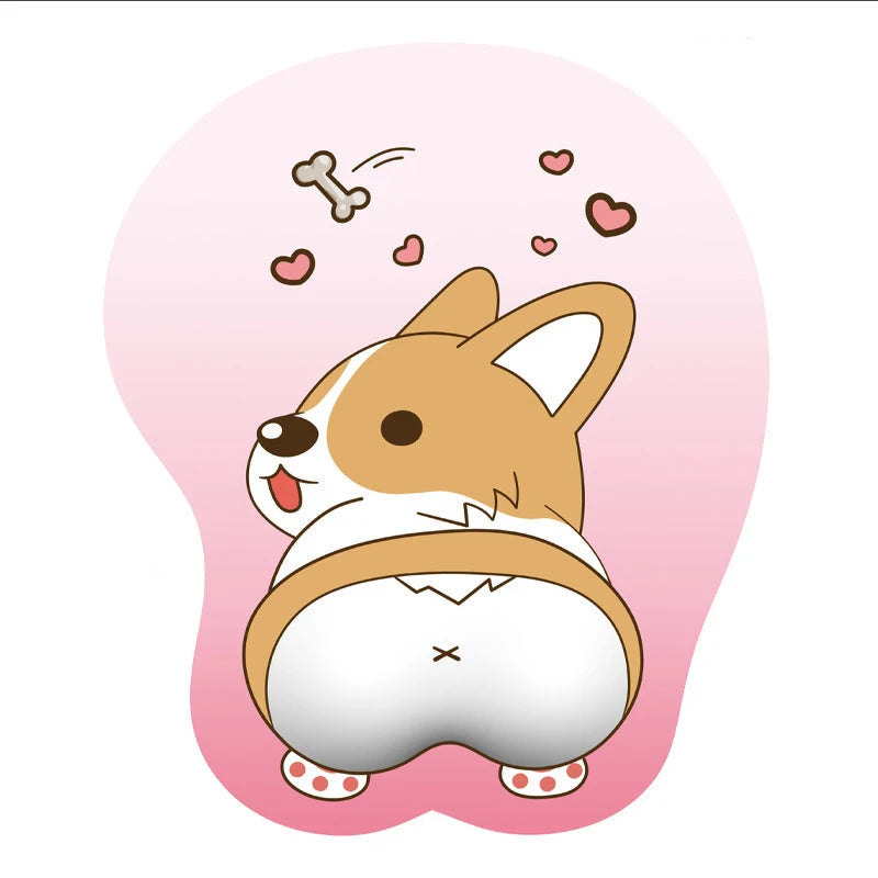 Tapis de souris ergonomique gel rose