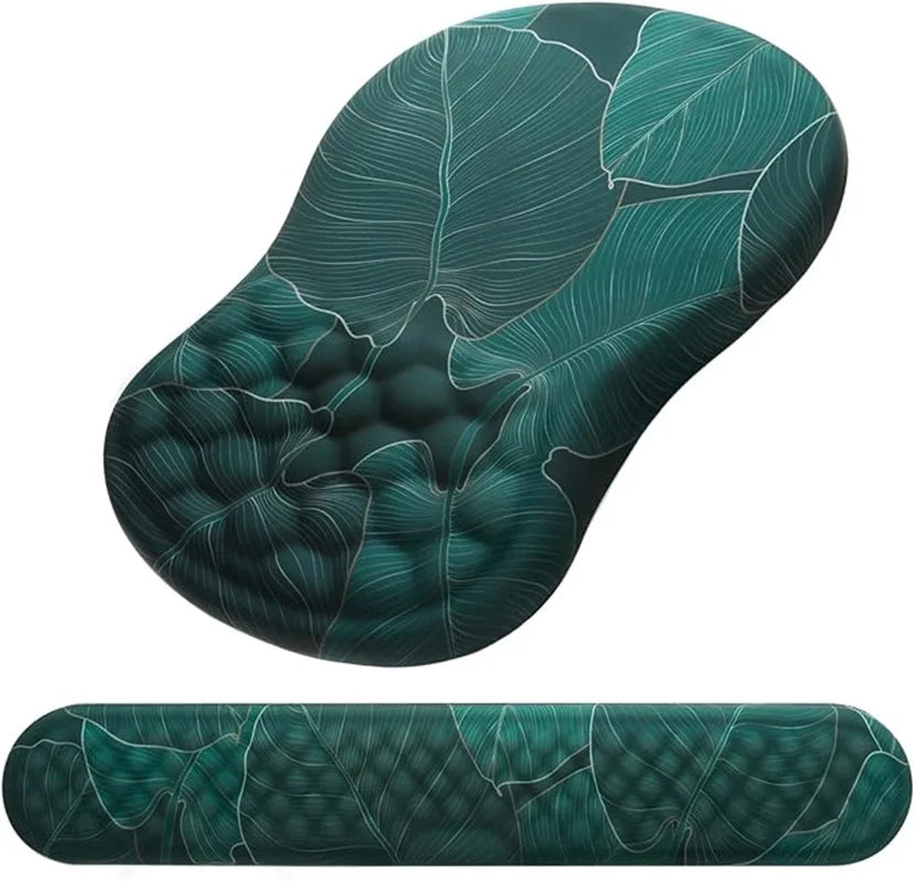 Tapis ergonomique clavier et souris vert