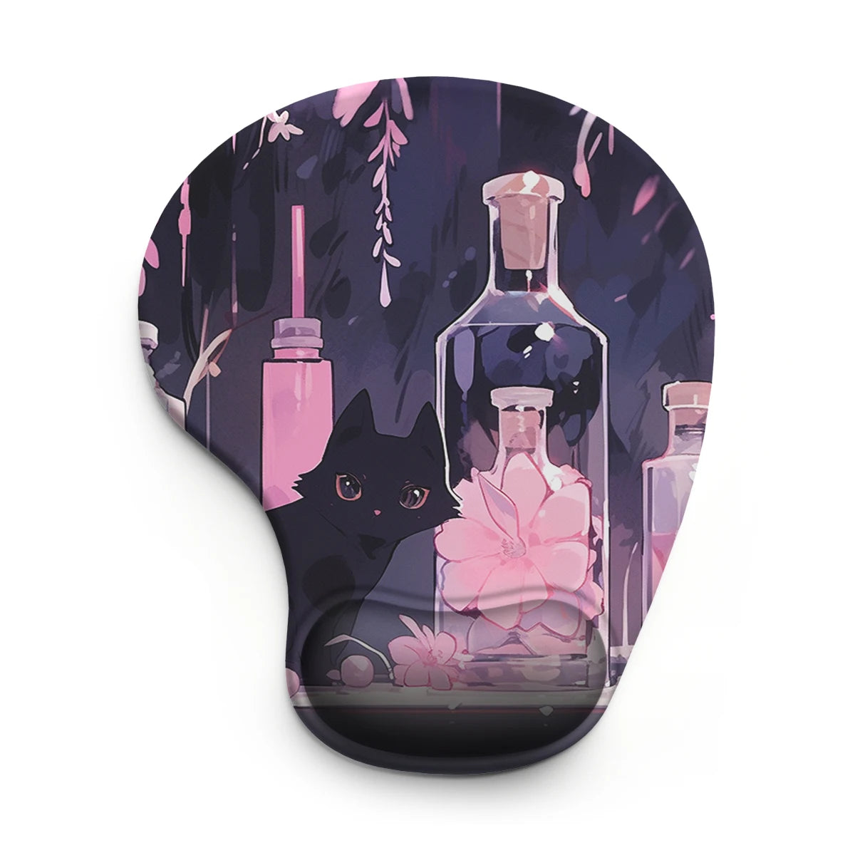 Tapis et souris ergonomique rose