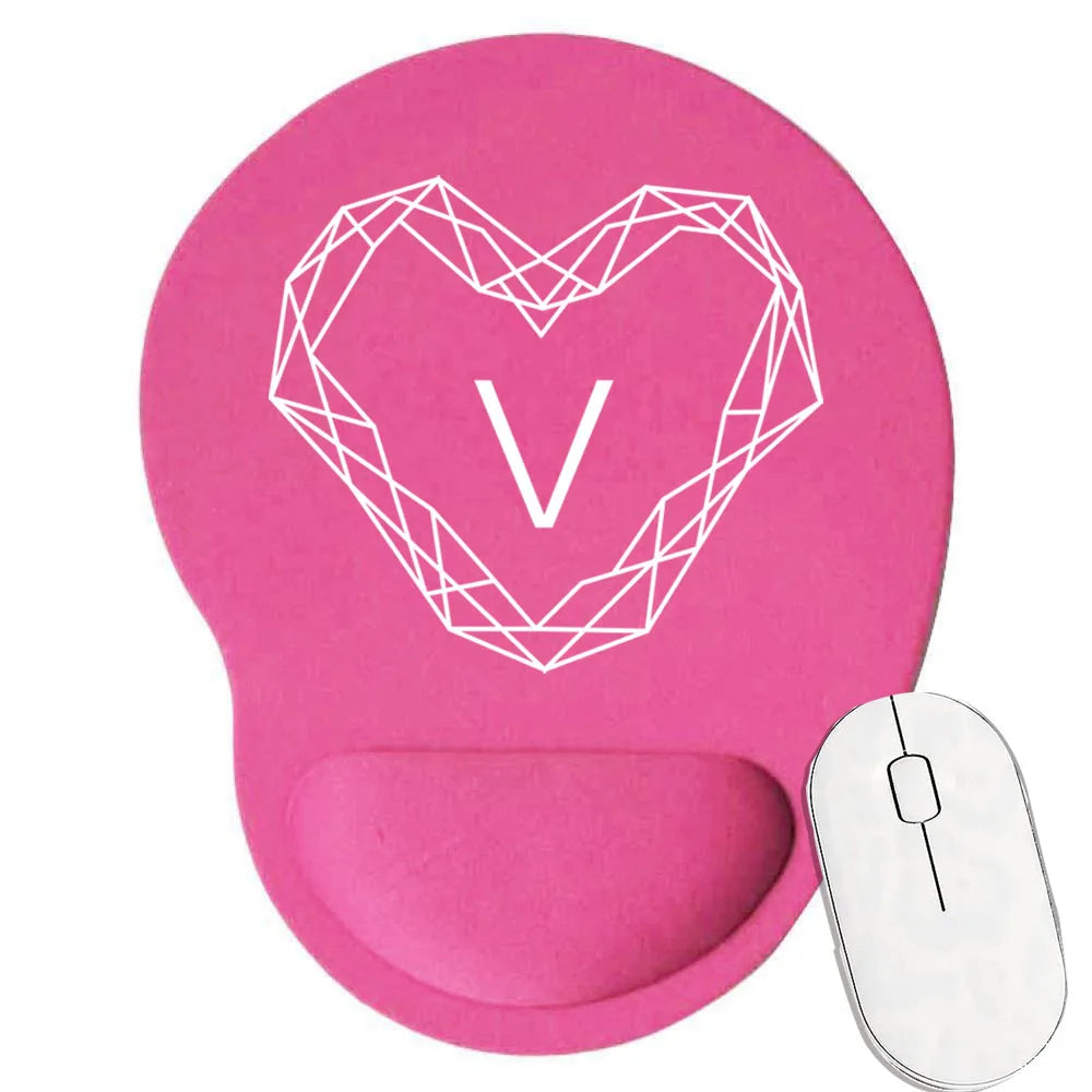 Tapis souris ergonomique personnalisable lettre v