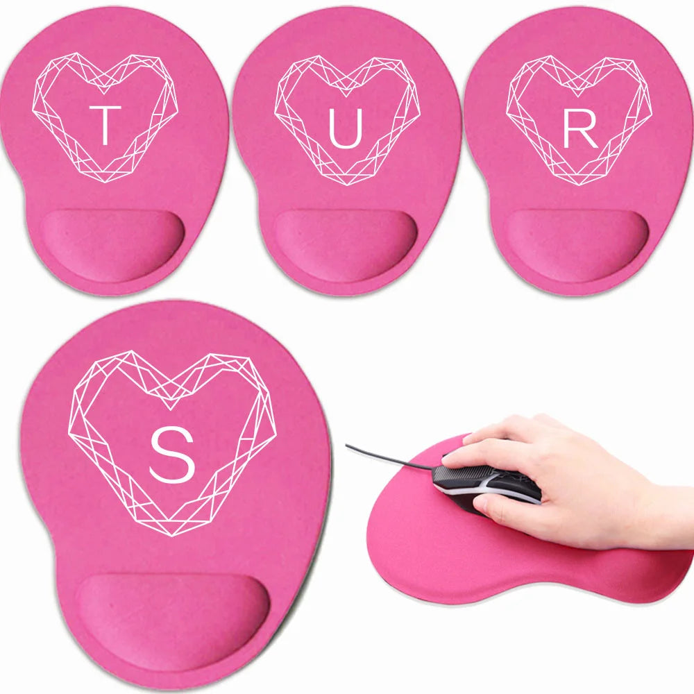 Tapis souris ergonomique personnalisable rose