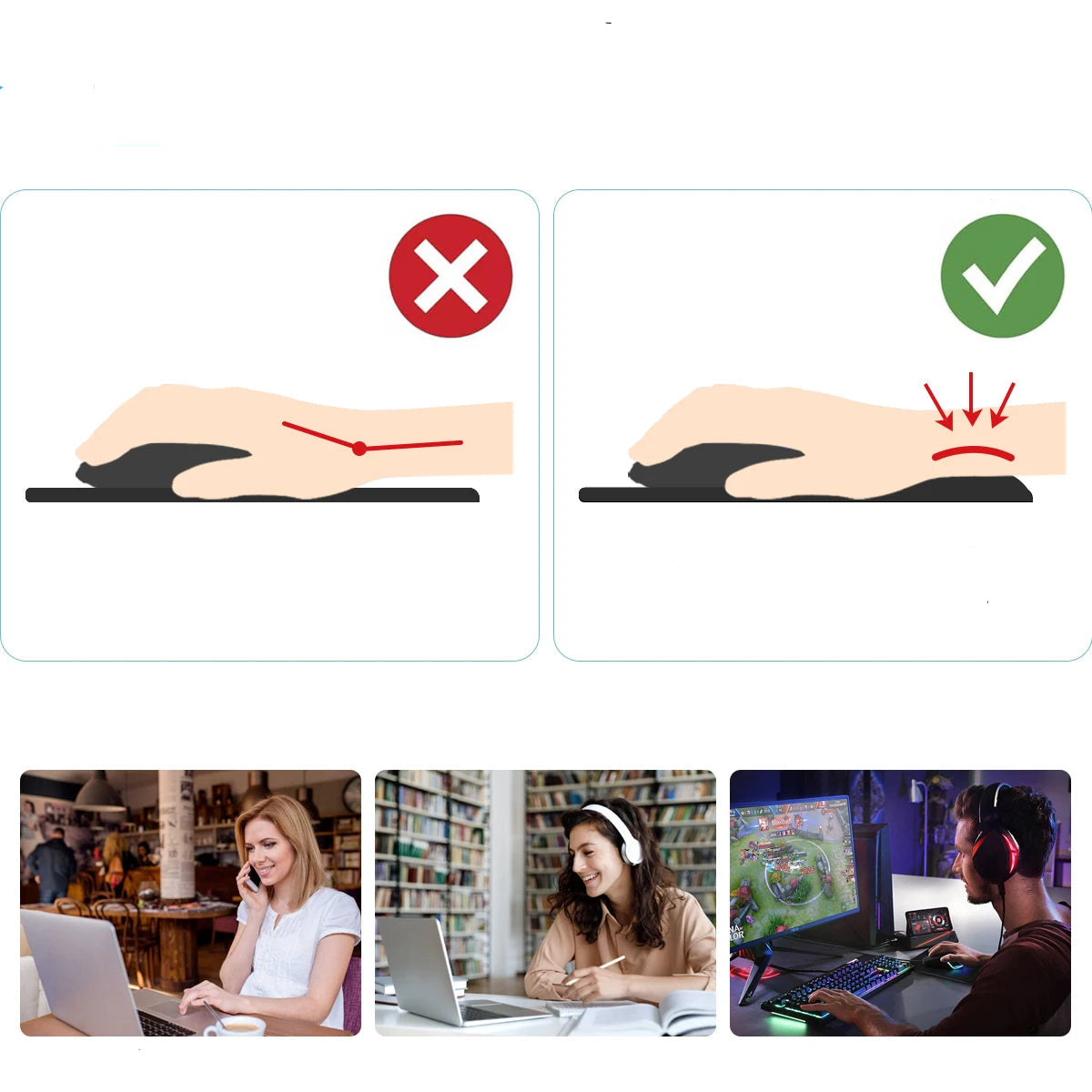 tapis clavier ergonomique gaming