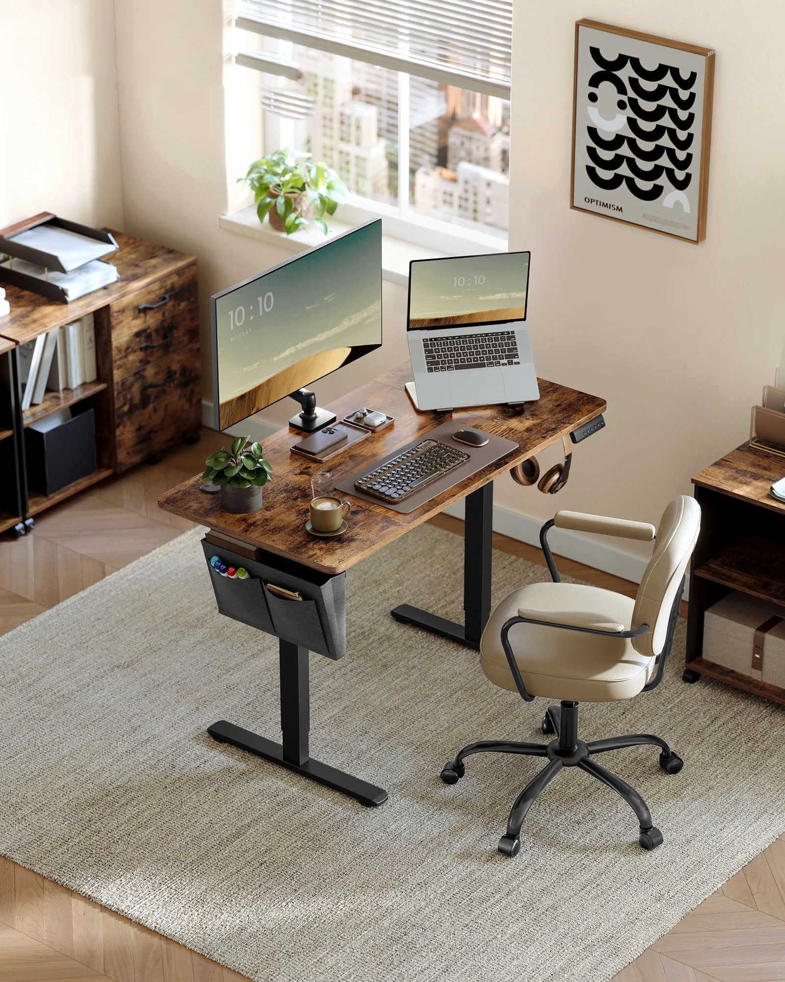 Bureau assis debout ergonomique travail