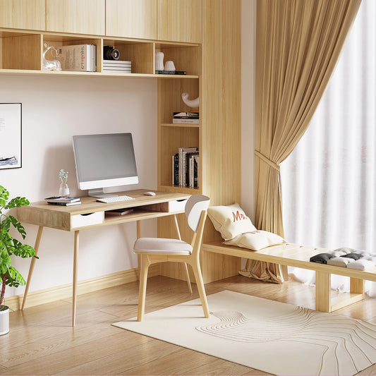 Bureau ergonomique bois marron