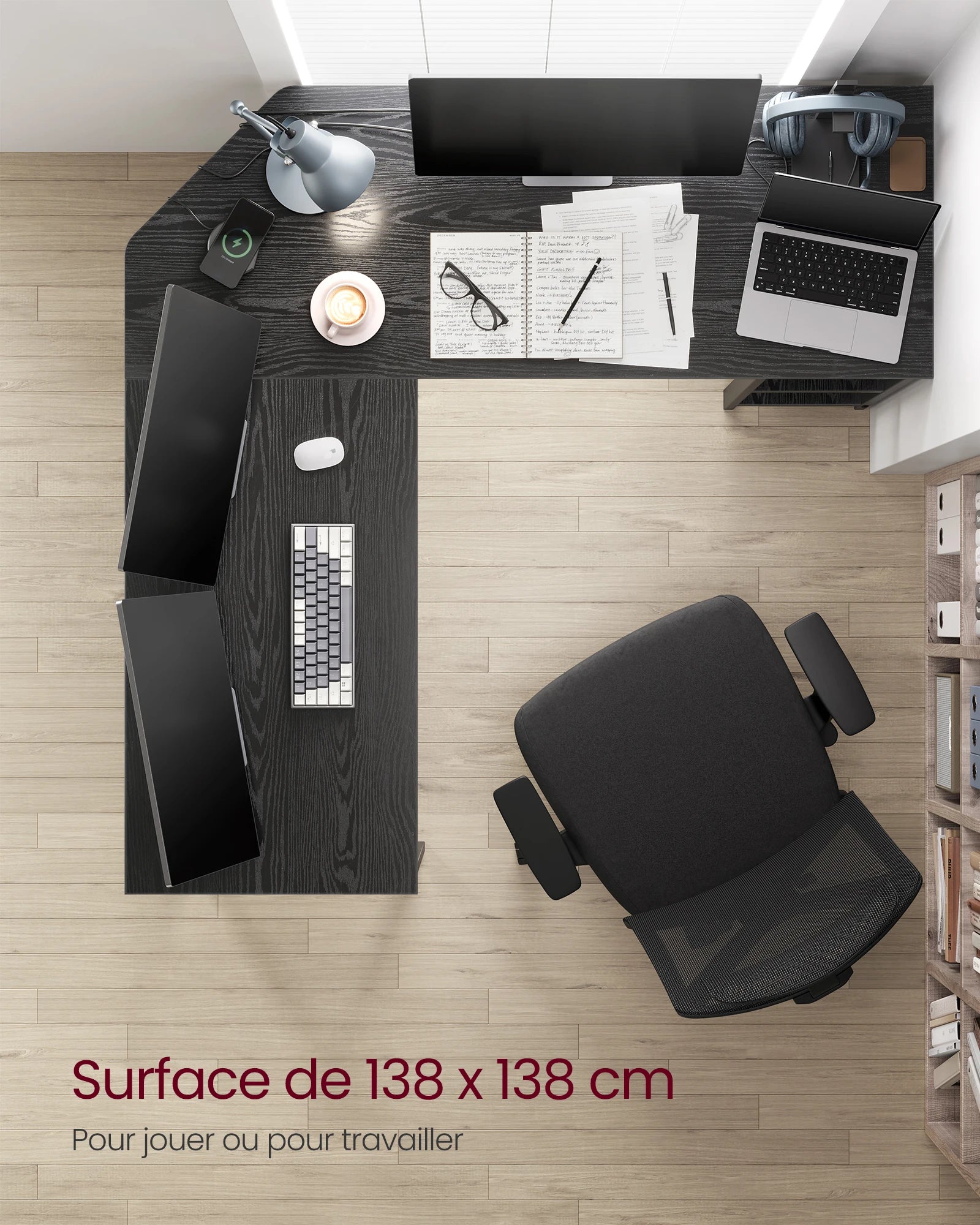 Bureau ergonomique ordinateur portable chambre