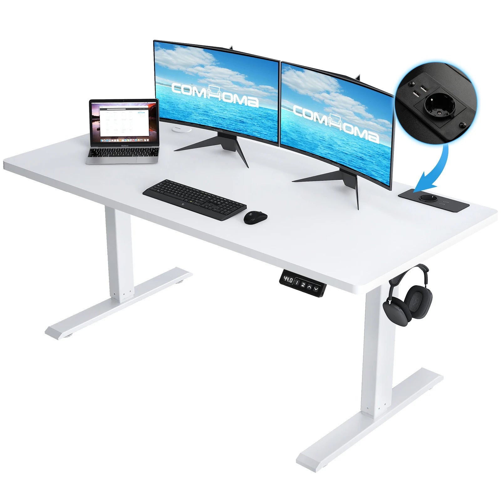 Bureau_ergonomique_reglable_hauteur_blanc