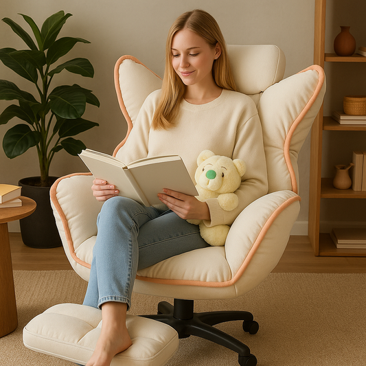 Bureau fauteuil ergonomique blanc