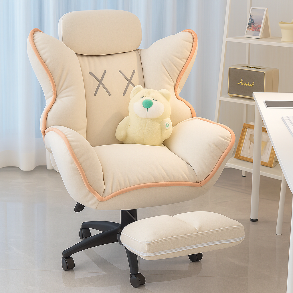 Bureau fauteuil ergonomique rose