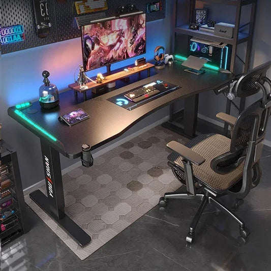 Bureau gamer ergonomique noir