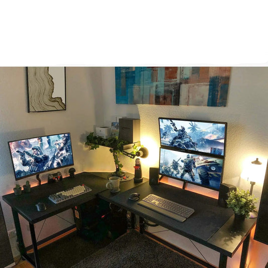 Bureau gaming ergonomique noir