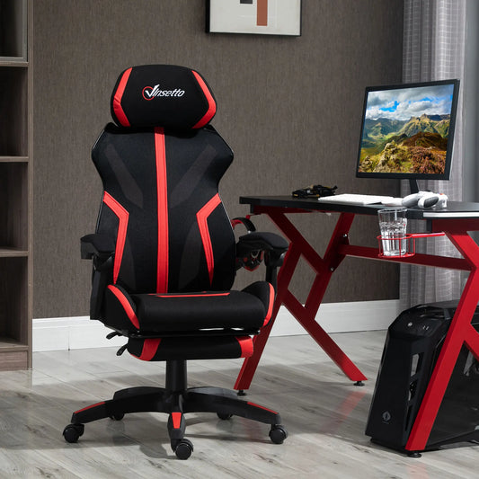 Chaise de bureau ergonomique gaming rouge