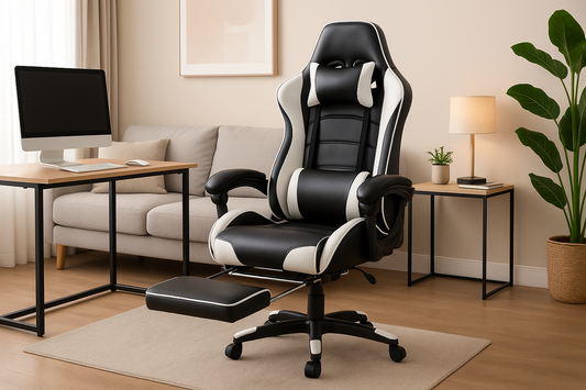 Chaise de bureau gamer ergonomique blanc