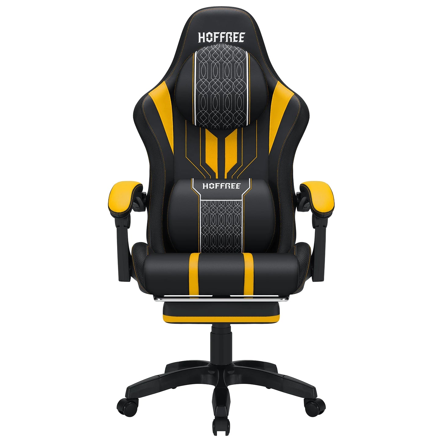 Chaise_gamer_ergonomique_jaune