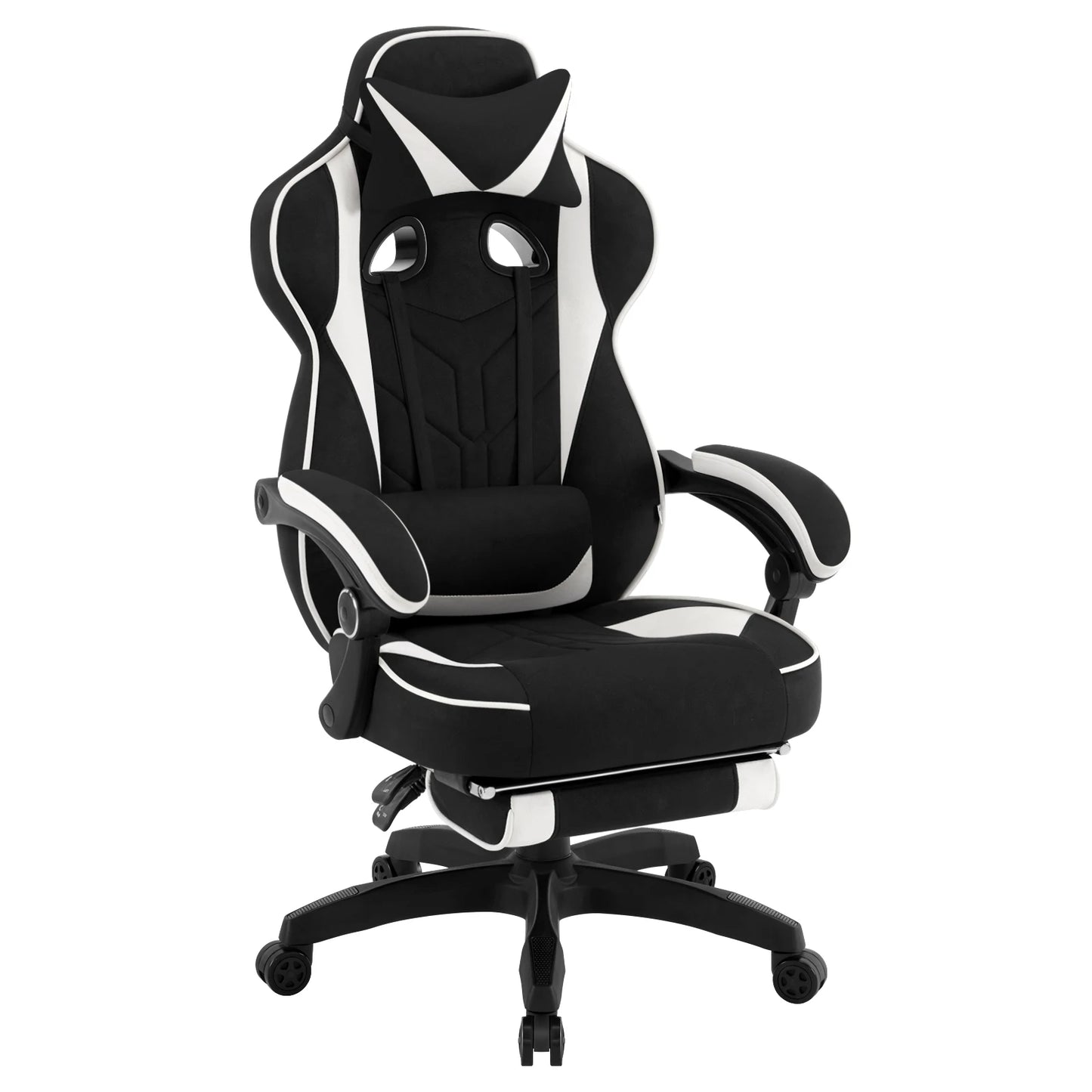 Chaise gaming ergonomique inclinable blanc
