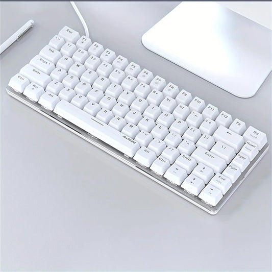 Clavier ergonomique mecanique blanc