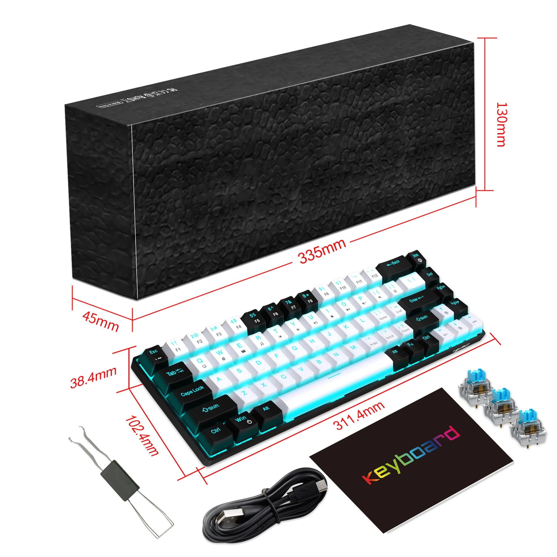 Clavier ergonomique pc noir
