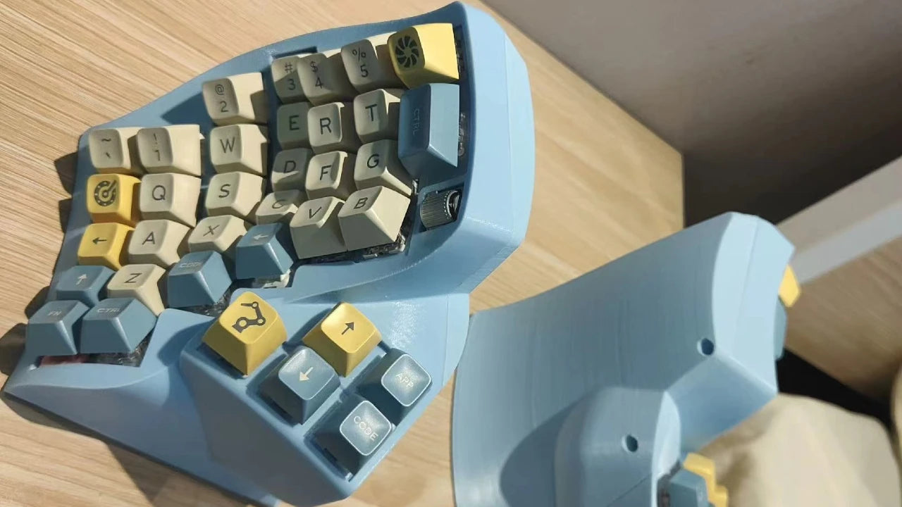 Clavier ergonomique vertical gris