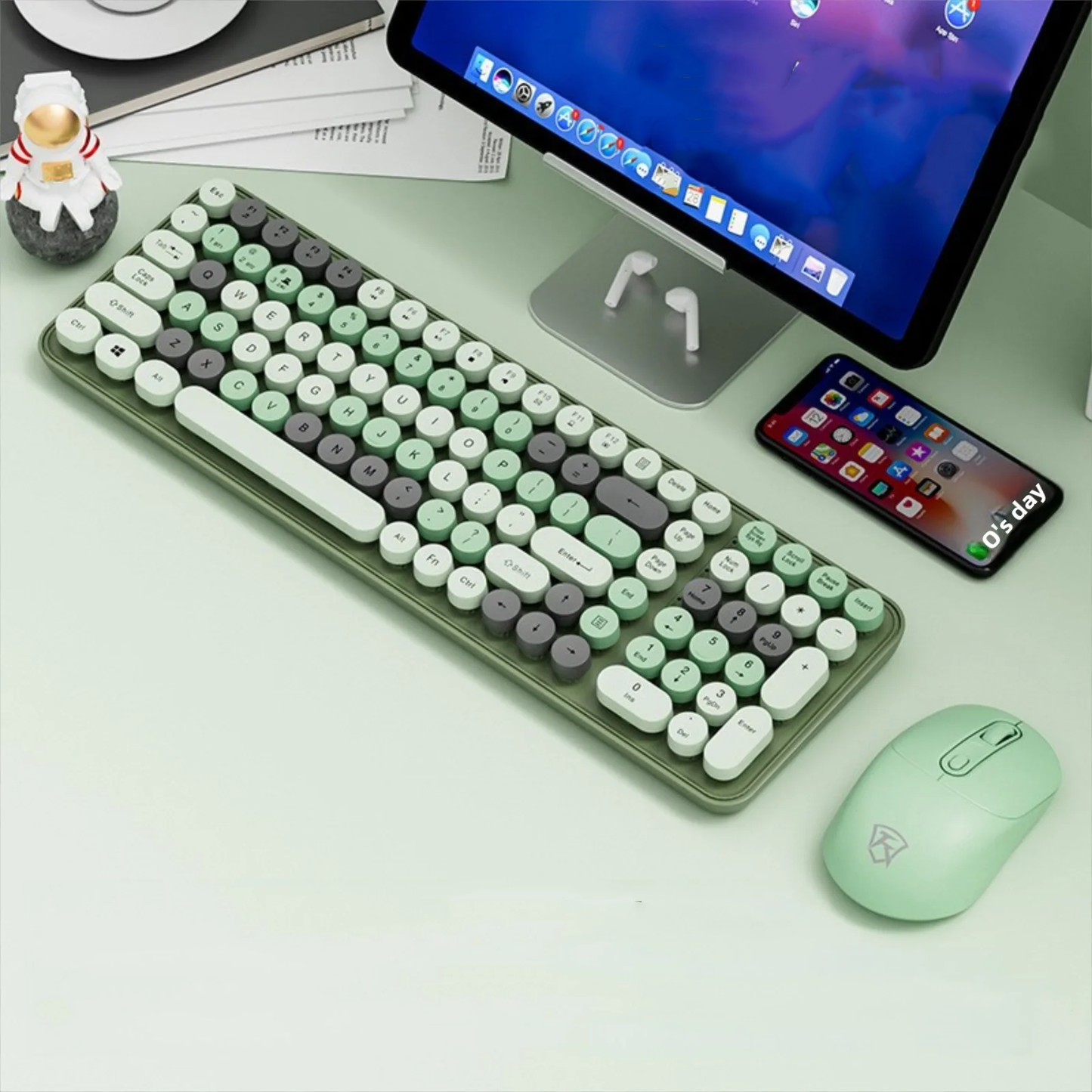 Clavier et souris sans fil ergonomique bureau