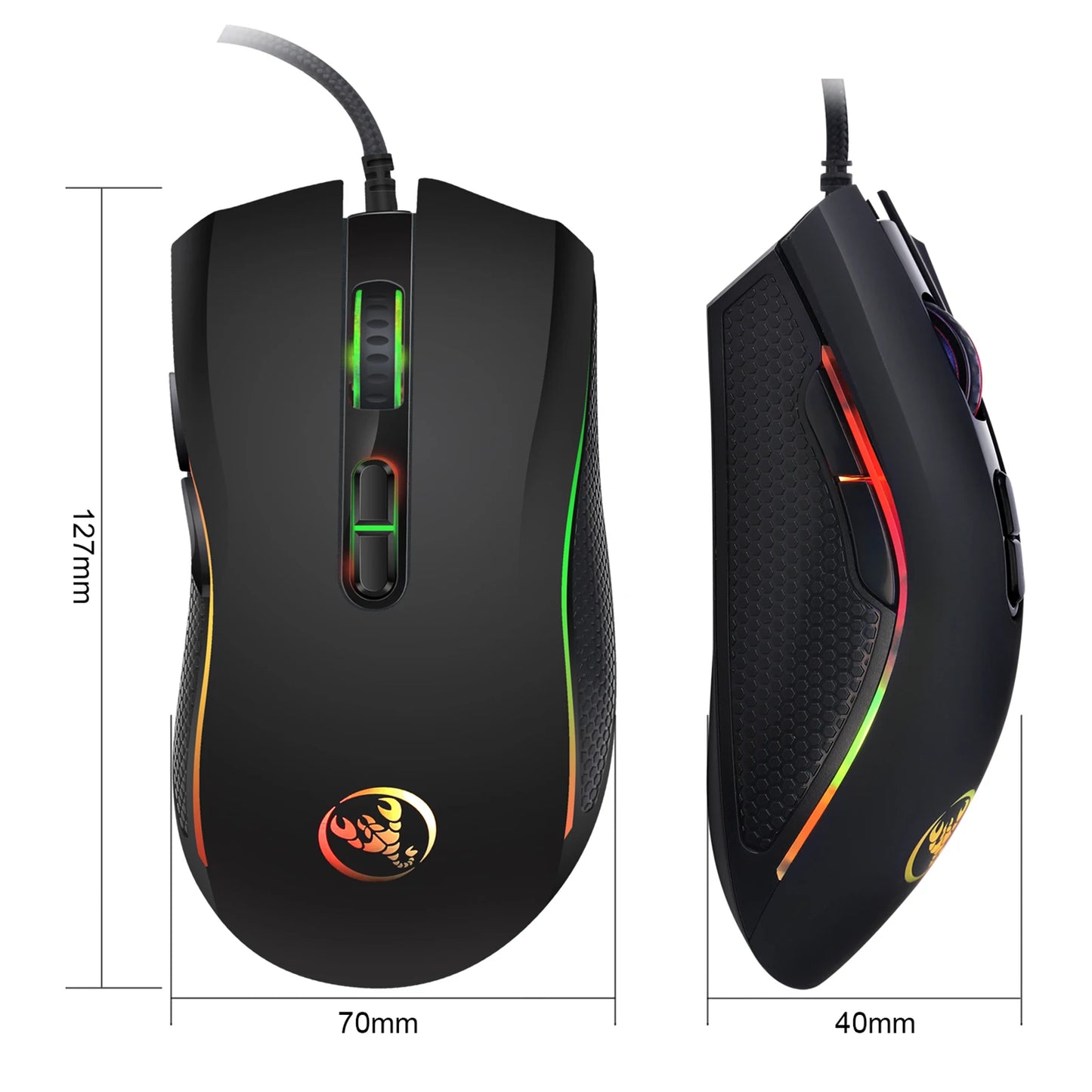 Clavier informatique ergonomique souris noir