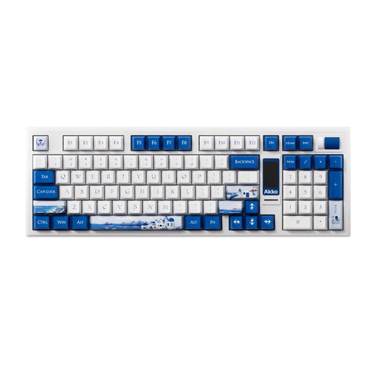 Clavier mécanique ergonomique blanc