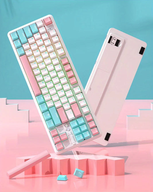 Clavier ordi ergonomique rose