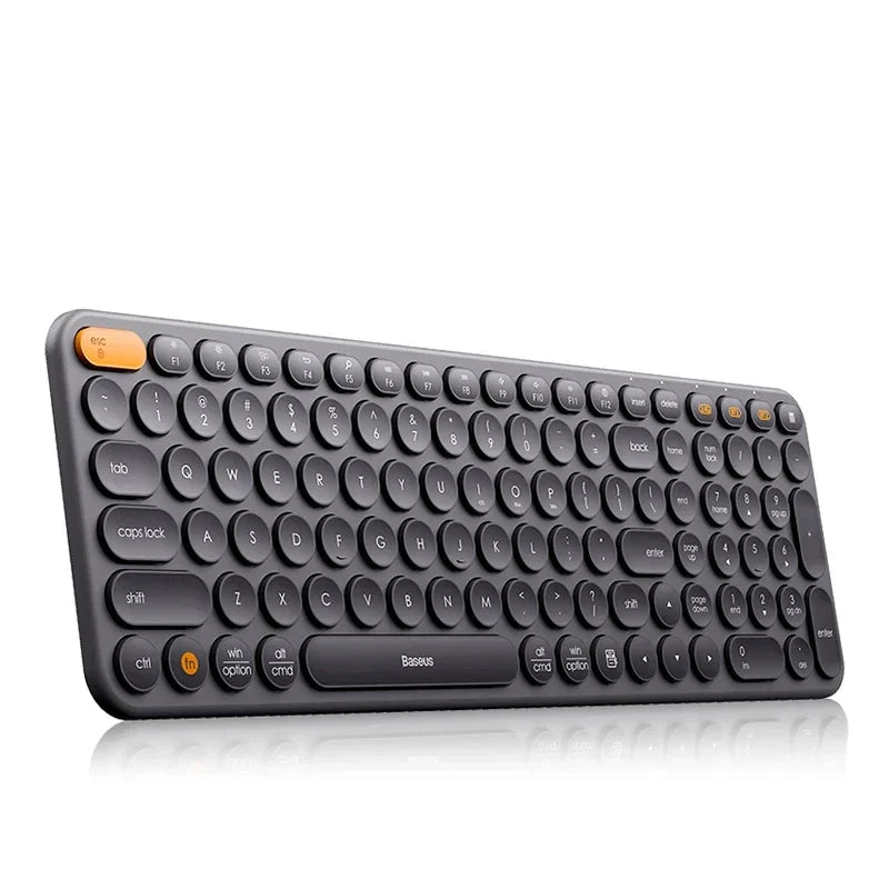 Clavier ordinateur ergonomique sans fil blanc
