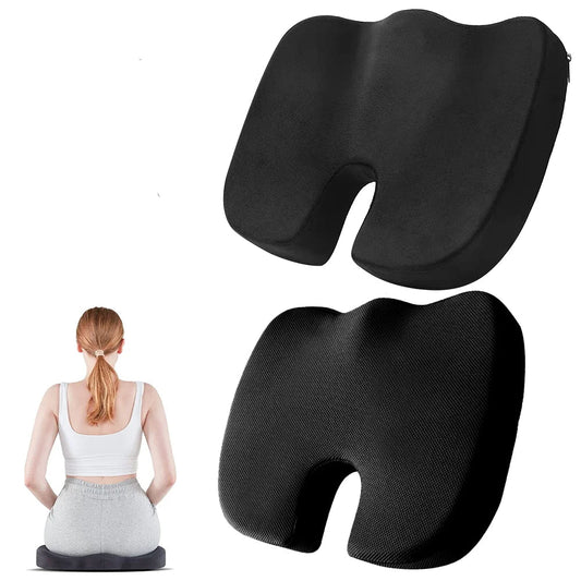 Coussin ergonomique chaise pharmacie noir