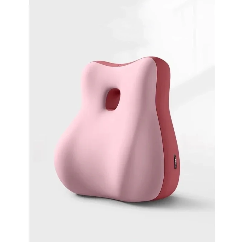 Coussin ergonomique dos lit rose