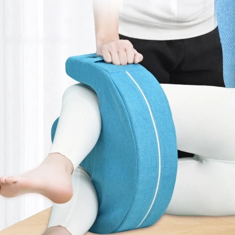Coussin ergonomique jambe bleu