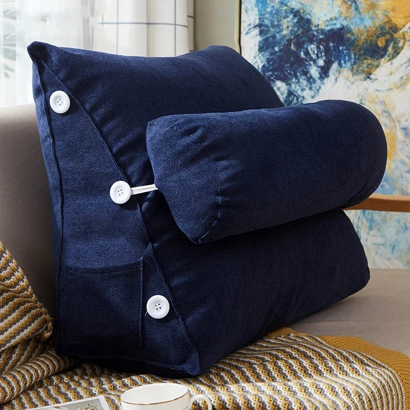 Coussin ergonomique pour canapé bleu foncé