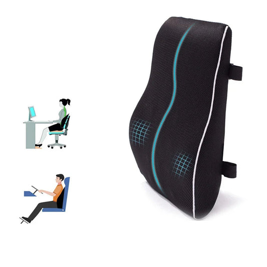 Coussin ergonomique pour fauteuil de bureau noir