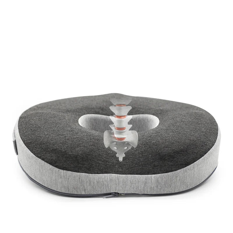 Coussin ergonomique pour s'asseoir gris