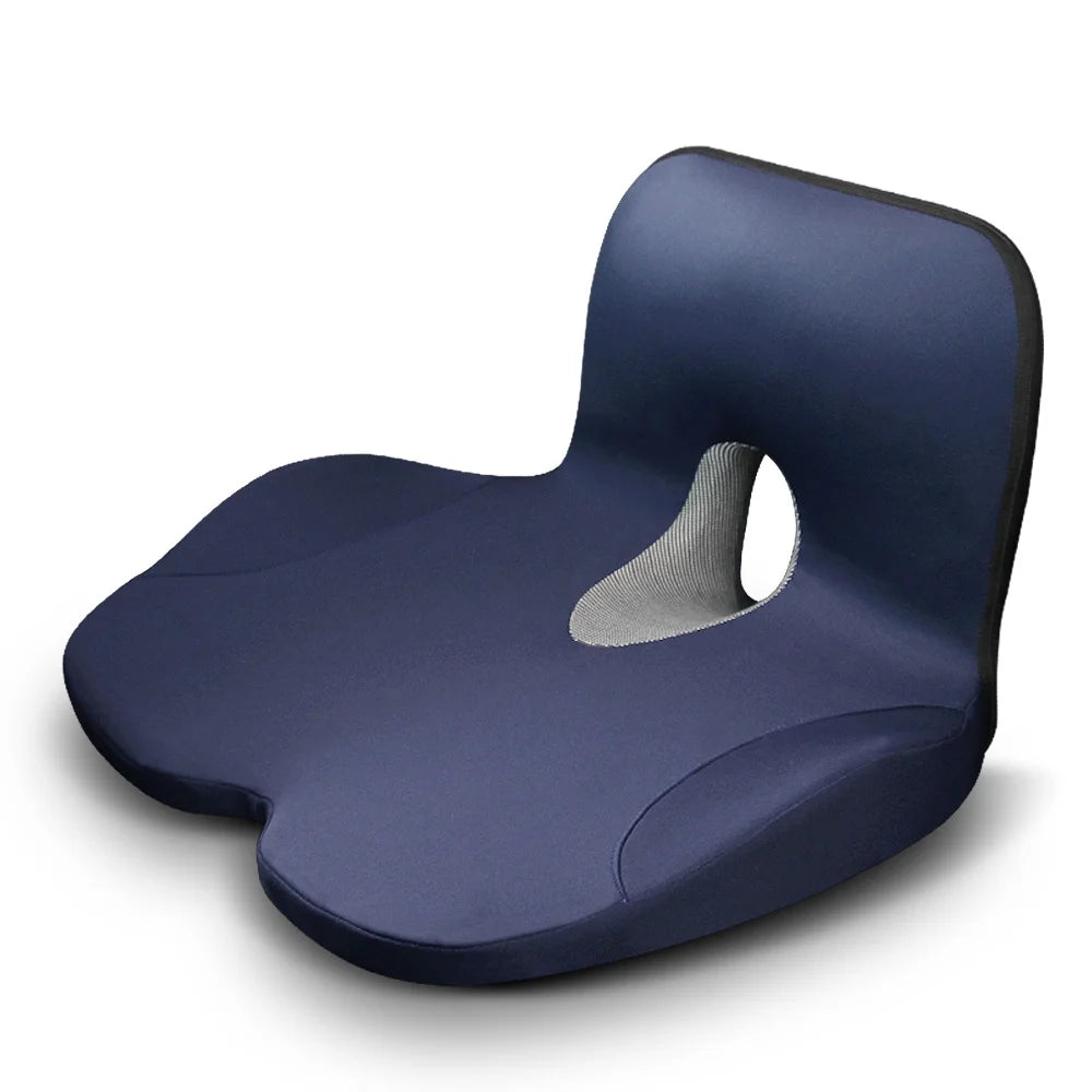 Coussin ergonomique siege bureau bleu