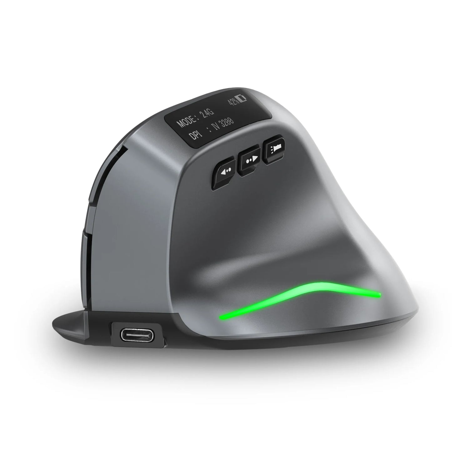 Delux souris verticale sans fil ergonomique blanc