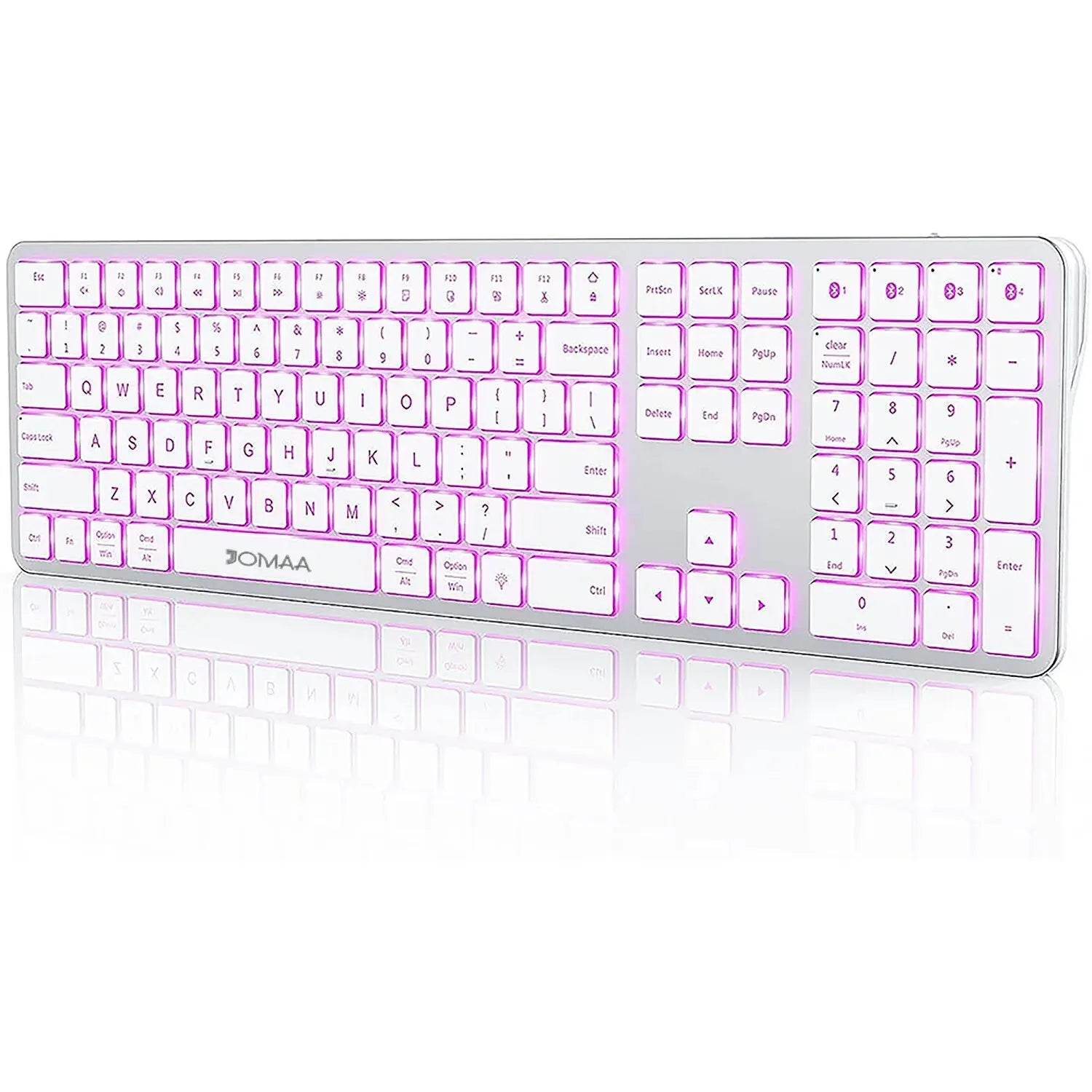 Ensemble clavier souris sans fil ergonomique blanc