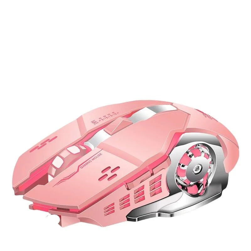 Ergonomique souris sans fil rose