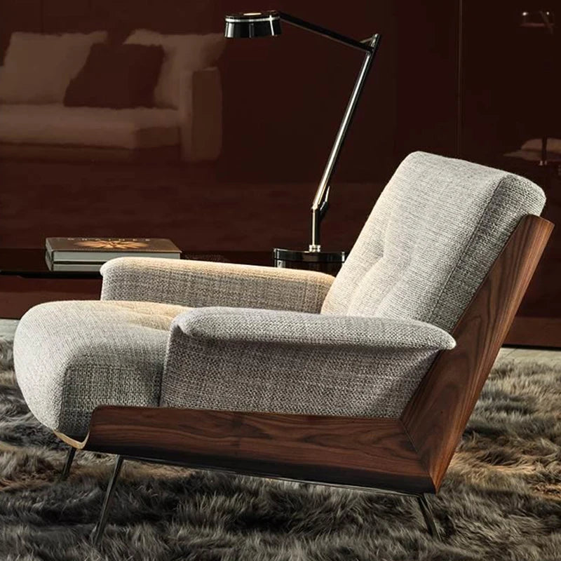 Fauteuil chaise de bureau sans roulette ergonomique gris