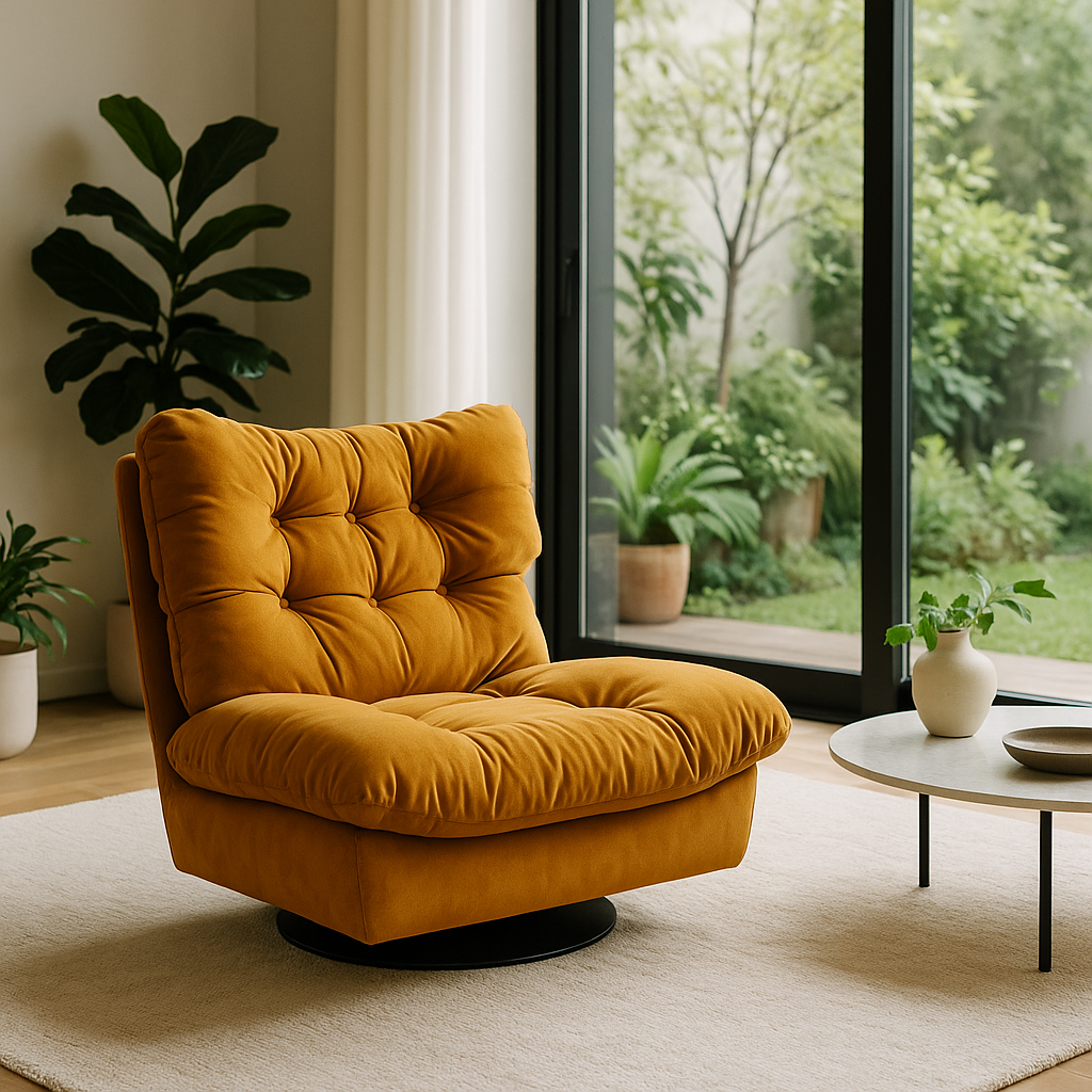 Fauteuil chaise de bureau sans roulette ergonomique maison