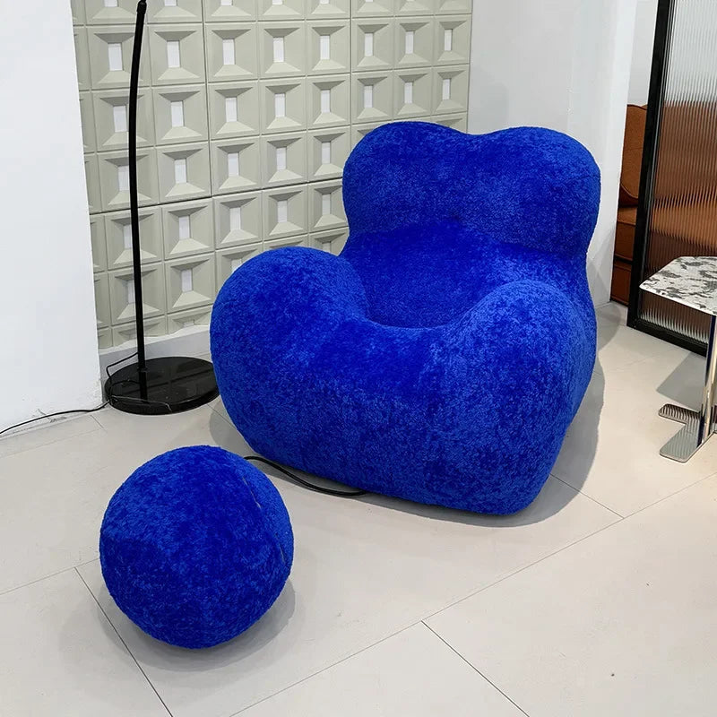 Fauteuil de bureau design ergonomique bleu