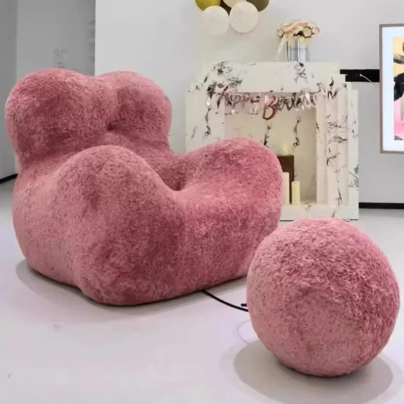Fauteuil de bureau design ergonomique rose