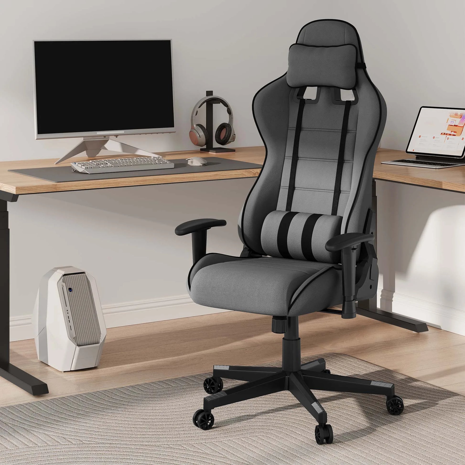 Fauteuil de bureau ergonomique avec soutien lombaire noir