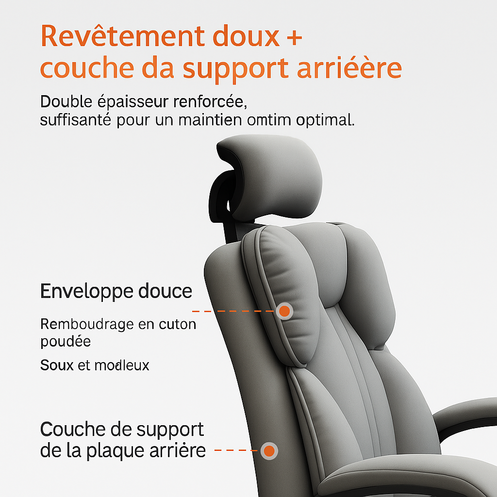 Fauteuil de bureau ergonomique professionnel doux