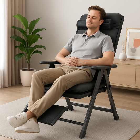 Fauteuil de bureau ergonomique sans roulettes noir