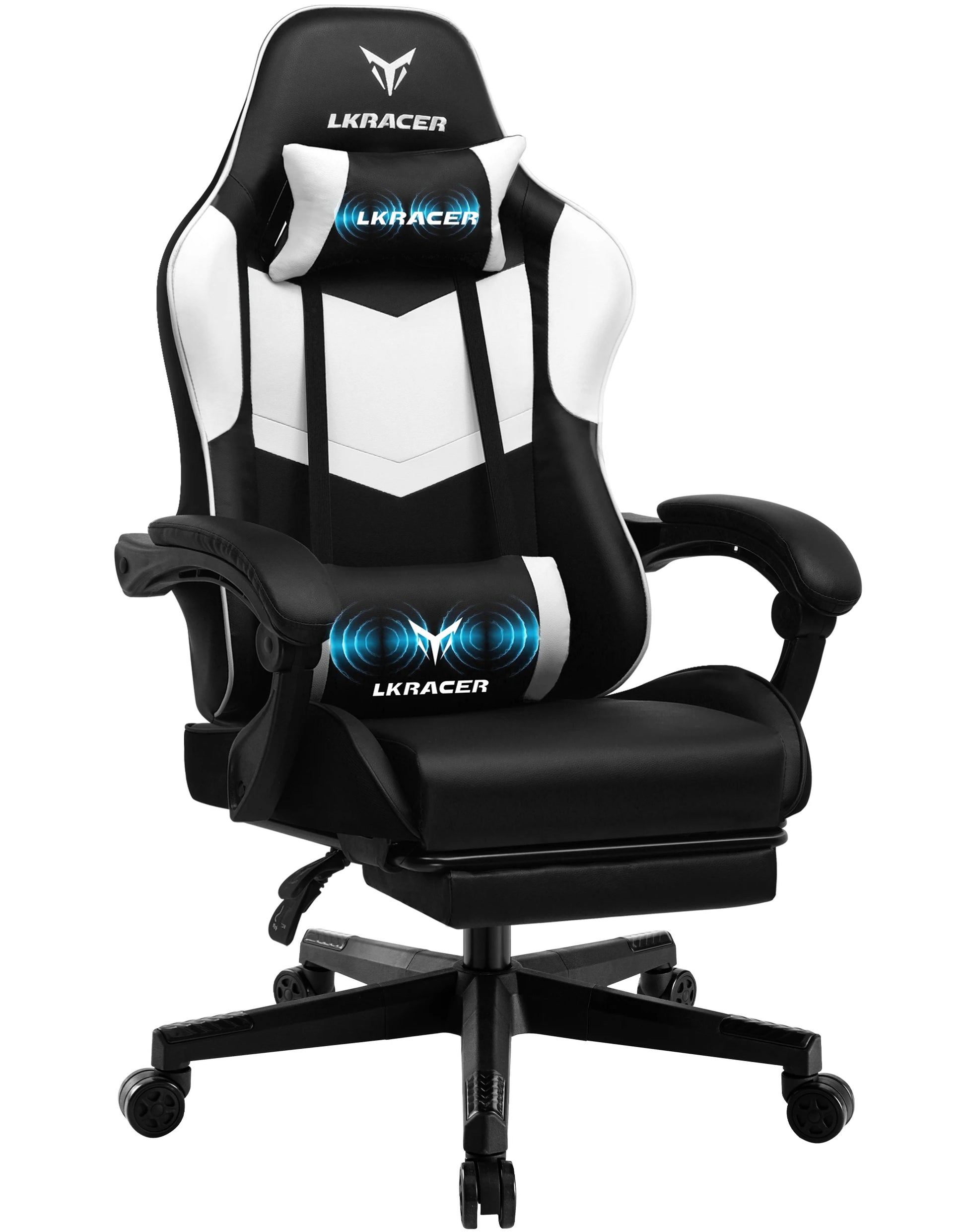 Fauteuil ergonomique avec soutien lombaire blanc